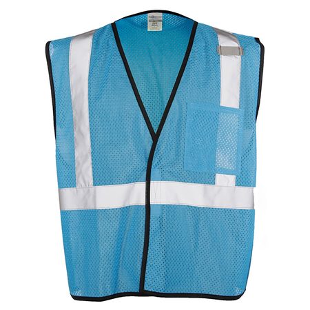 KISHIGO L-XL, Electric Blue Enhanced Visibility Mesh Vest B130-L-XL